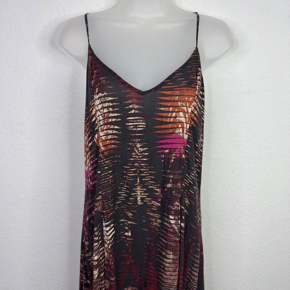Abercrombie & Fitch Maxi Dress Womens‎ M Lace-up Geometric Boho Beach Whimsigoth